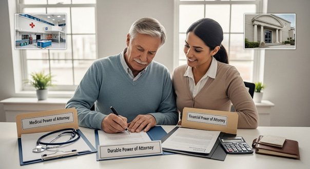 A smiling child in a yellow top playfully covers the eyes of both adults sitting beside her at a table with papers, books, and a laptop. The adults react with amusement in a cozy home setting. A smiling child in a yellow top playfully covers the eyes of both adults sitting beside her at a table with papers, books, and a laptop. The adults react with amusement in a cozy home setting.