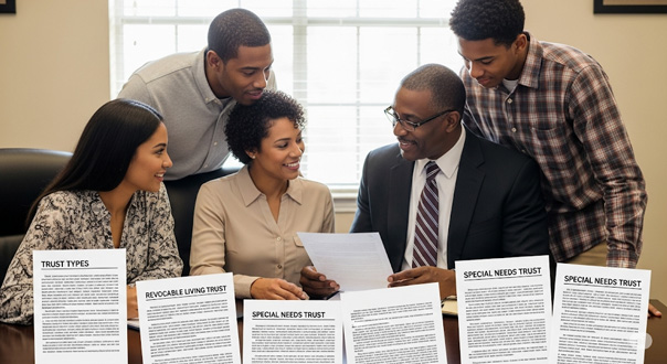 A woman and a man sit closely with a young girl between them. The adults appear comforting and supportive as the girl looks down with a thoughtful expression. The scene suggests a caring family moment.